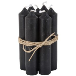 fascio di candele danesi a bastoncino di colore nero e altezza 11 cm