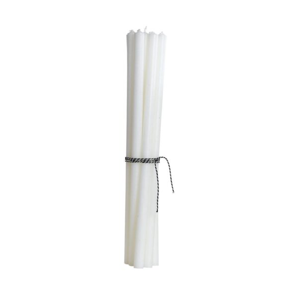 fascio di candele danesi a stelo sottile di colore bianco