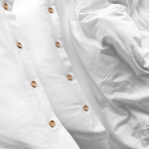 completo letto matrimoniale in jersey di puro cotone completo di sacco porta piumino, federe e lenzuolo con angoli color bianco
