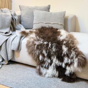 Vera pelle di pecora Shansi maculata Black & Brown