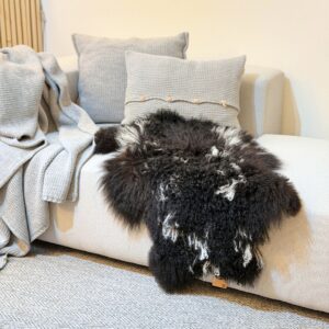 Vera pelle di pecora Shansi Black & White