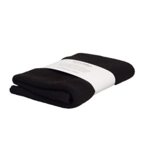 Strofinaccio da cucina in cotone con lavorazione a maglia di colore nero