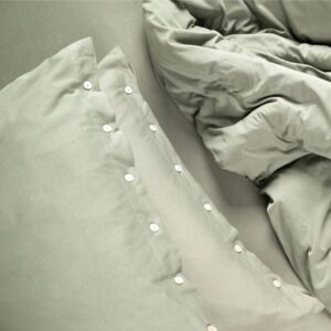 completo letto matrimoniale in jersey di puro cotone completo di sacco porta piumino, federe e lenzuolo con angoli color verde oliva